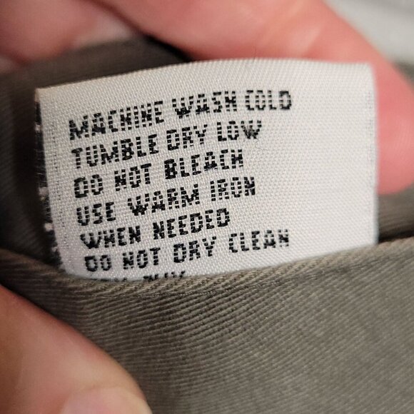 Vintage Bugle Boy Women's 16 High Rise Carpenter Shorts 90's Casual Olive Green - Picture 4 of 5